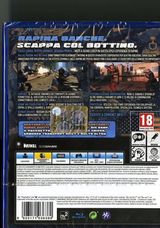 Payday 2 Crimewave Edition PS4 Spiel Deutsch Playstation 4 Videospiel PAL Deutsch
