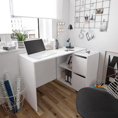 Scrittoio reversibile bianco pluriposizione - 120x49x78 cm regolabile