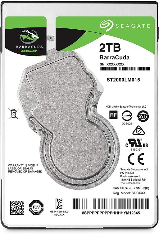 Seagate interne HDD 2,5" 2 TB 128 MB ST2000LM015 Laptop Desktop Festplatte
