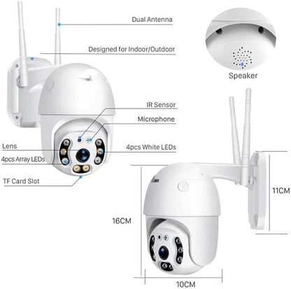 IP-Kamera WLAN PTZ Outdoor-Kamera SD IP66 Wireless Speed Zoom 1080P