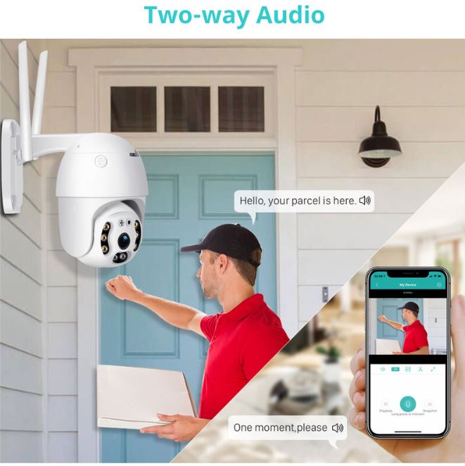 IP-Kamera WLAN PTZ Outdoor-Kamera SD IP66 Wireless Speed Zoom 1080P