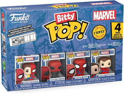 Funko Bitty Pop! Marvel Spider-Man 4er-Pack Peter Parker/Spider-Man Limited Chase