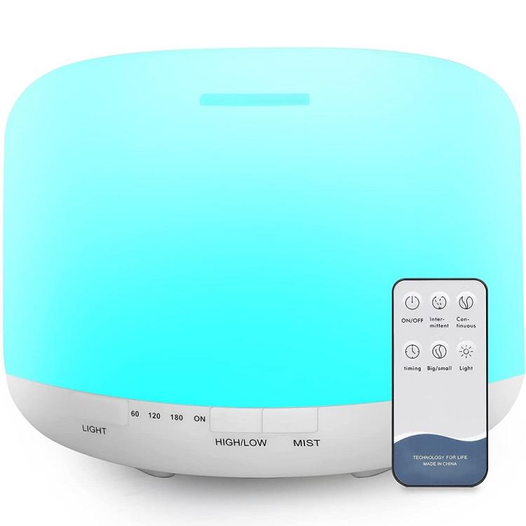 AROMA DIFFUSER LUFTBEFEUCHTER AROMATHERAPIE 500ML LED-LAMPE MIT FERNBEDIENUNG