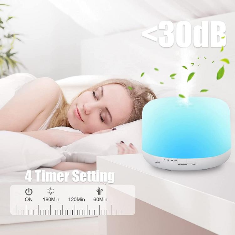 AROMA DIFFUSER LUFTBEFEUCHTER AROMATHERAPIE 500ML LED-LAMPE MIT FERNBEDIENUNG
