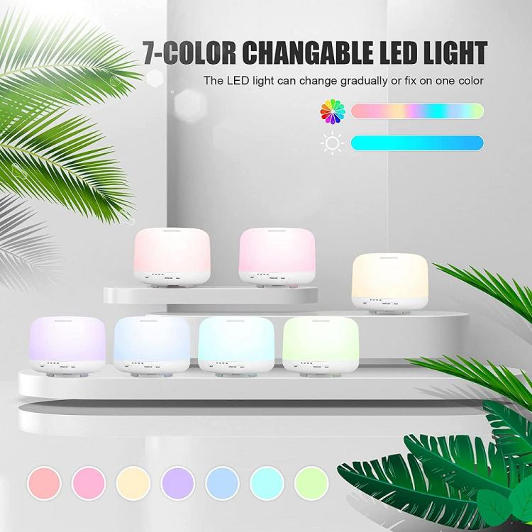 AROMA DIFFUSER LUFTBEFEUCHTER AROMATHERAPIE 500ML LED-LAMPE MIT FERNBEDIENUNG