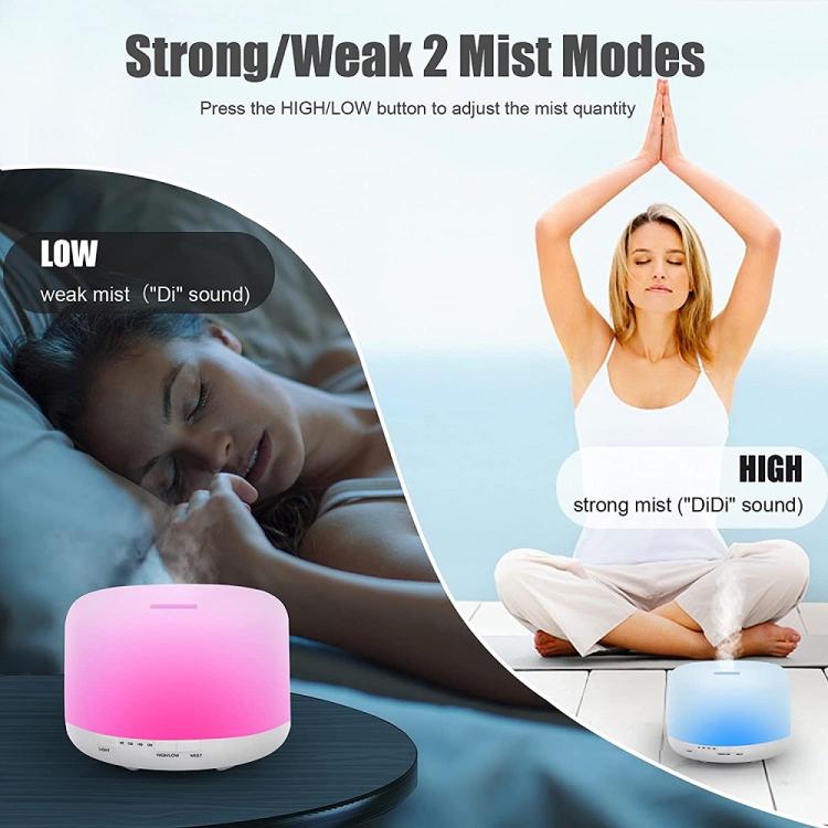 AROMA DIFFUSER LUFTBEFEUCHTER AROMATHERAPIE 500ML LED-LAMPE MIT FERNBEDIENUNG