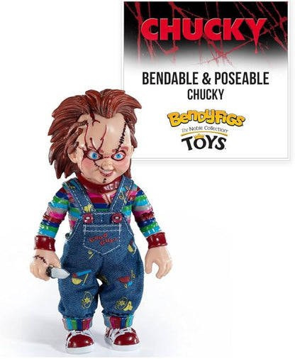 BENDYFIGS - HORROR CHUCKY ACTIONFIGUR 15CM NOBLE COLLECTION MÖRDERPUPPE