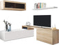 Nexus living room unit - Canadian/white, TV base and wall unit
