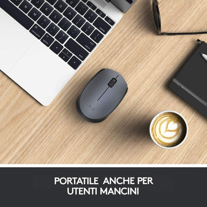 Logitech Wireless Maus M170 Grau Optisch USB Beidhändig PC Mac Laptop Grau