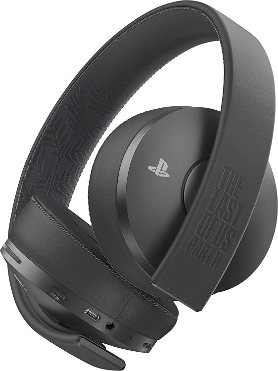 CUFFIE PS4 GOLD WIRELESS HEADSET THE LAST OF US PART 2 GAMING PLAY STATION 4 PS5