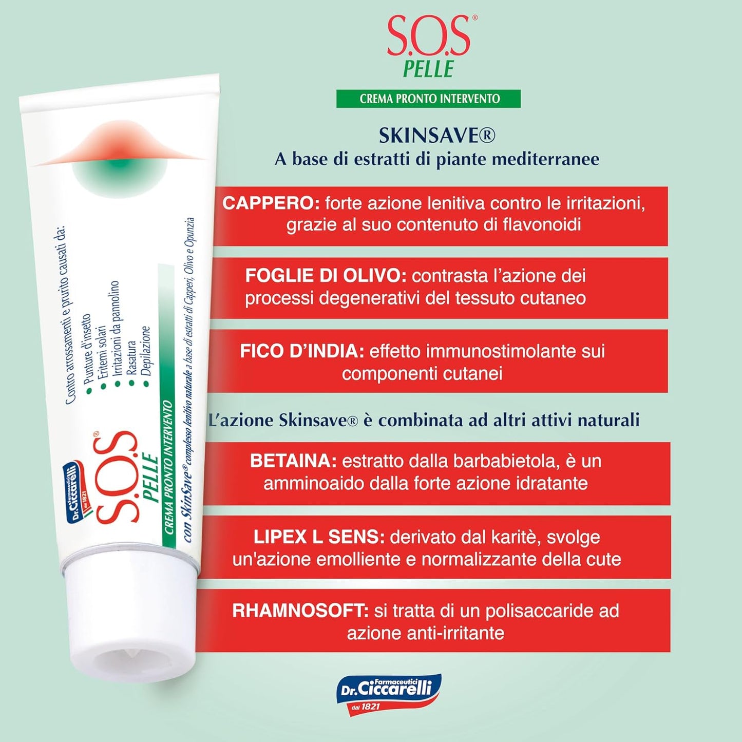 S.O.S Dr. Ciccarelli Pronto Intervento Creme 25ml Made in Italy Dermatologisch
