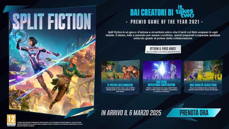 Split Fiction PS5 Videospiel Playstation 5 EU Italienisch Spiel Co-Op It Takes Two