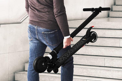 The One Spillo Xl 350W Monopattino 8,5" Led Scooter Elettrico Pieghevole Silver