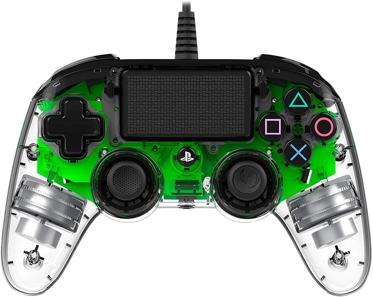 NACON WIRED PS4 CONTROLLER LEUCHTEND COMPACT LIGHT EDITION GRÜNE LEDS PAD NEU
