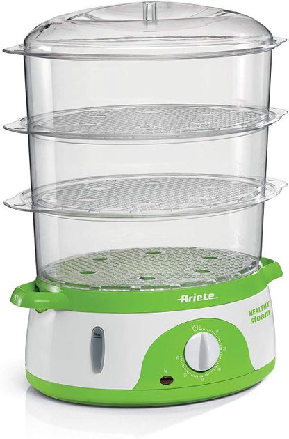ARIETE 911 HEALTHY STEAM DAMPFGARER ELEKTRISCH PLATZSPARENDER BEHÄLTER 800W 9LT