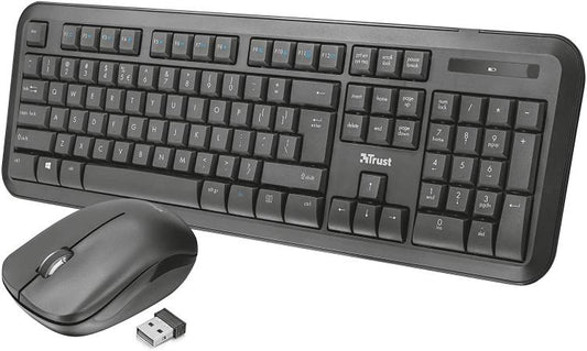 Trust Kit Tastiera Nova E Mouse Wireless Set Accessori Computer Pc Portatile