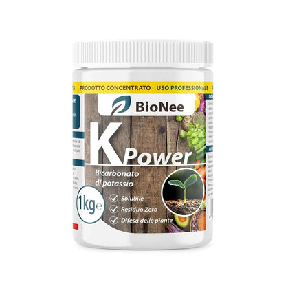 Bicarbonato di Potassio Puro - Fertilizzante Antifungino per Piante, Orto e Piante da Frutto, Supporta la Crescita e la Salute Vegetale - 1 kg - FBA