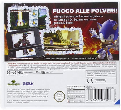 Sonic Boom Fire & Ice Nintendo 3Ds 2Ds Xl Neues Spiel Italienisch Versiegelt