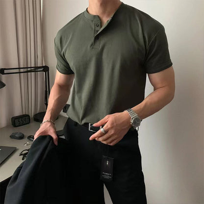 Herren-Polohemd mit Dreiknopfleiste