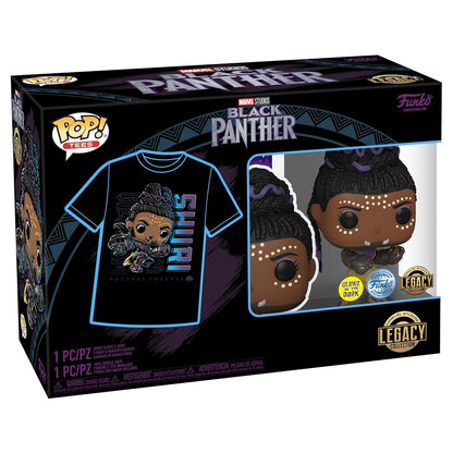 Funko Pop! & Tee: Marvel - Black Panther Shuri - Large (L) - T-Shirt - Vinyl-Sammelfigur