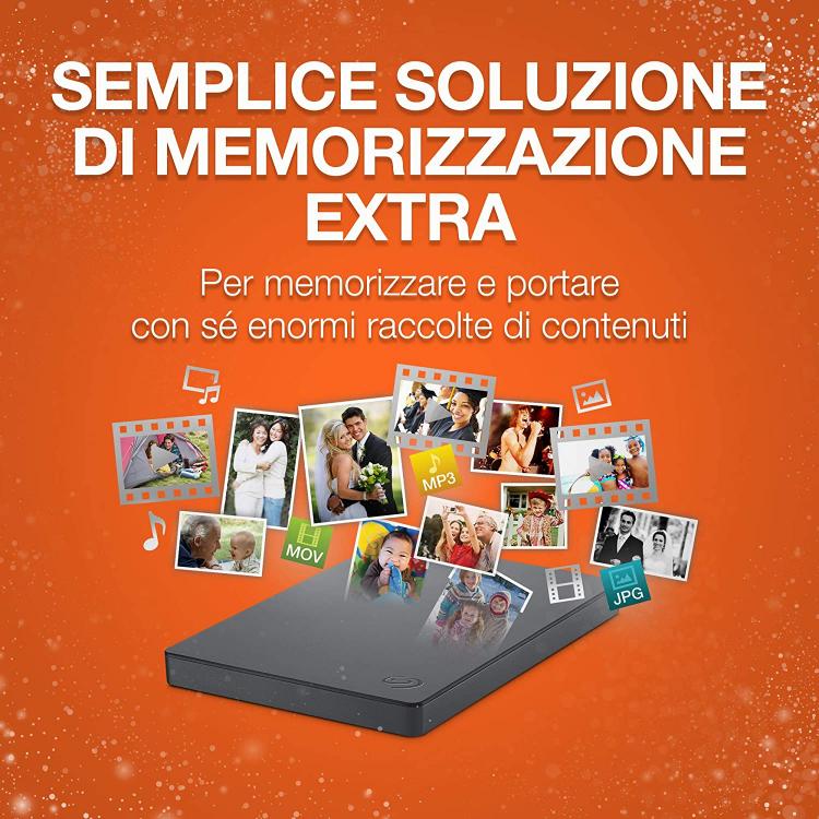 Hard Disk Esterno Seagate Hdd Ext 2.5" 4Tb Usb 3.0 Memoria Pc Ps4 Portatile Gb