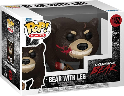 Funko Pop! Movies Cocaine Bear - (1452) Bear mit Bein Vinyl Figur Blut 9cm