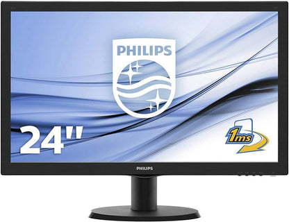Philips Monitor 24" LED Full HD 1ms Multimedia VGA DVI HDMI 243V5LHAB Gaming