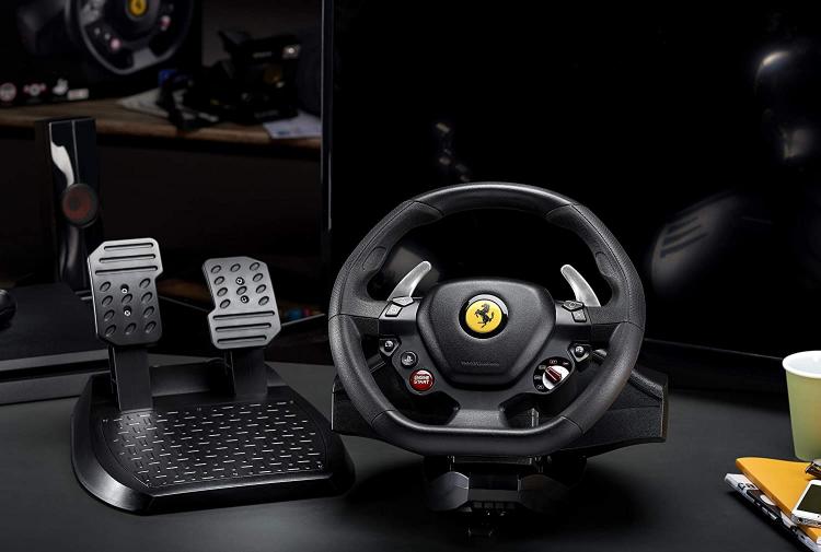 Thrustmaster Lenkrad T80 Ferrari 488 GTB Edition + Pedale PS5/PS4 PC Neu