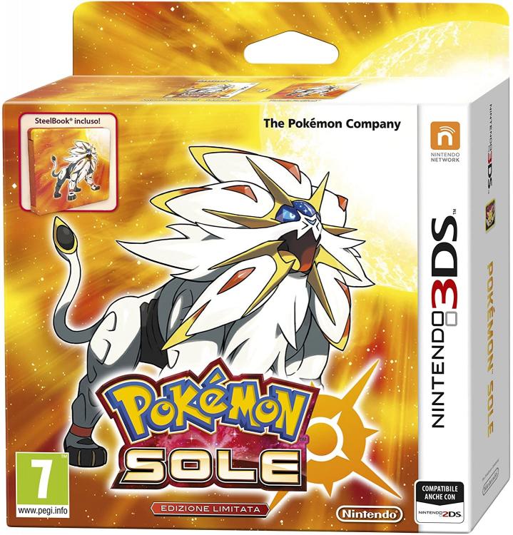 Pokemon Sole - Limited Steelbook Fan Edition Nintendo 3Ds Gioco Nuovo Italiano