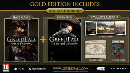 Greedfall Gold Edition PS5 Spiel Pal Italienisch Playstation 5 Videospiel Neu