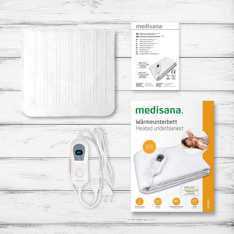 Medisana Single Electric Underblanket Hu 665 Automatic Shut-Off 3 Temperatures