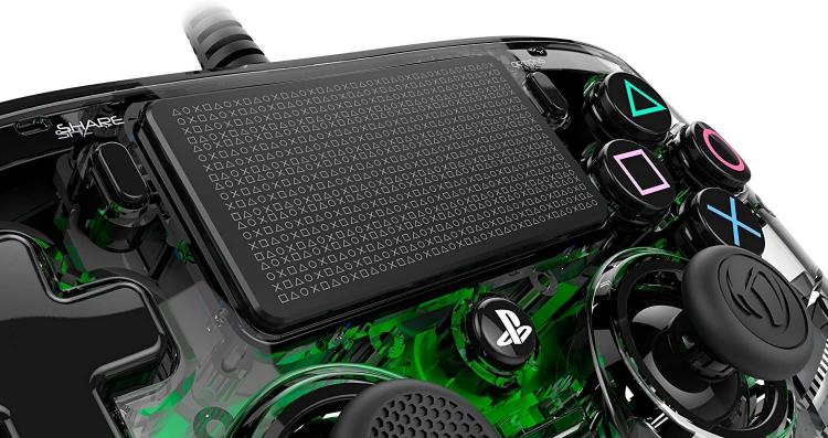 NACON WIRED PS4 CONTROLLER LEUCHTEND COMPACT LIGHT EDITION GRÜNE LEDS PAD NEU