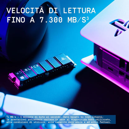 Western Digital WD-Black SN850P SSD M.2 PCIe NVMe Ufficiale PS5 - 1TB