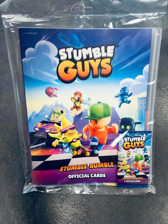 Stumble Guys Album-Karten Stumble Rumble Ordner + 1 Tüte mit 5 Karten Neu