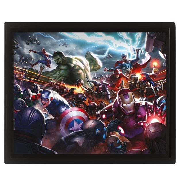 Pyramid – Marvel Frame 3D Future Fight (Heroes Assault Avengers) Bilderrahmen Poster