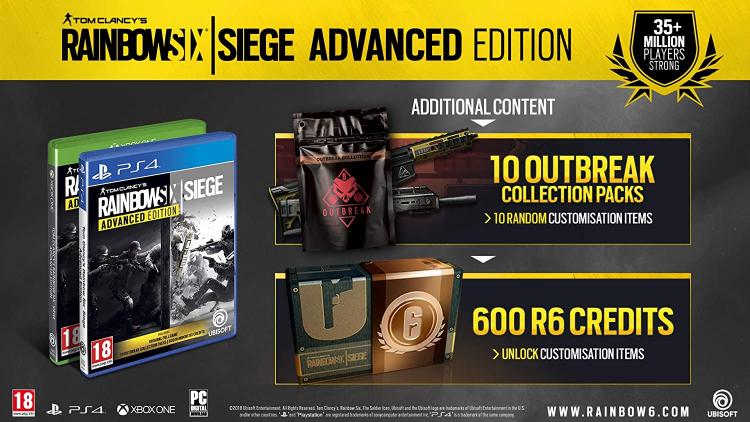 Tom Clancy's Rainbow Six Siege Advanced Edition PS4 PlayStation 4 Game Italian