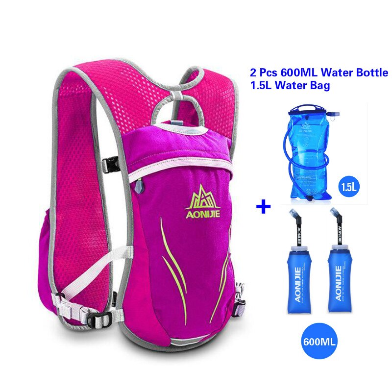 Zaino Running Idratazione Unisex per Maratona con Tasche Multiple