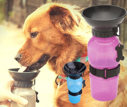 Tragbare Trinkflasche für Hunde Katzen Haustiere Wasserspender Trinknapf Reisenapf