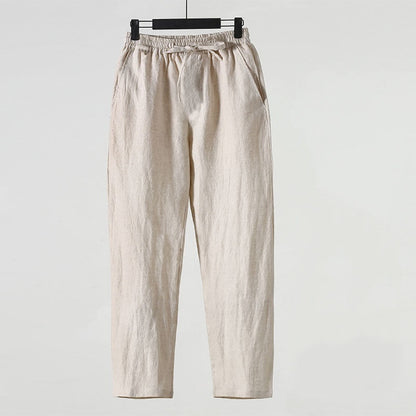 Pantaloni di Lino alla Caviglia