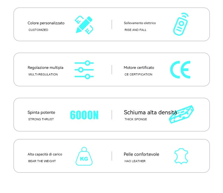 Professionelle elektrische Liege für Kosmetik und Massagen – Verstellbar, mit LED-Beleuchtung, aus PU-Leder