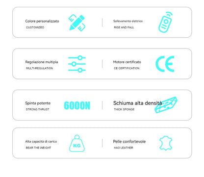 Professionelle elektrische Liege für Kosmetik und Massagen – Verstellbar, mit LED-Beleuchtung, aus PU-Leder