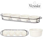 4-Piece Appetizer Set Porcelain with Stand Appetizer Tray Bowls Sauces