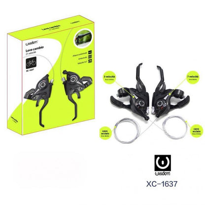Schalt-Bremshebel-Set 3x7 für MTB | Xc-1637