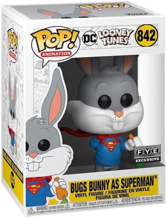Funko Pop! Animation DC Looney Tunes (842) Bugs Bunny als Superman Vinylfigur