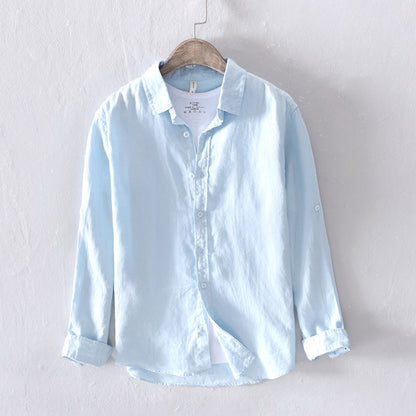 Camicia in Lino Bianca - Old Money®