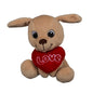 Plush Dogs Sitting Heart Valentine's Day Love (Labrador) Plush Dogs Heart 14Cm