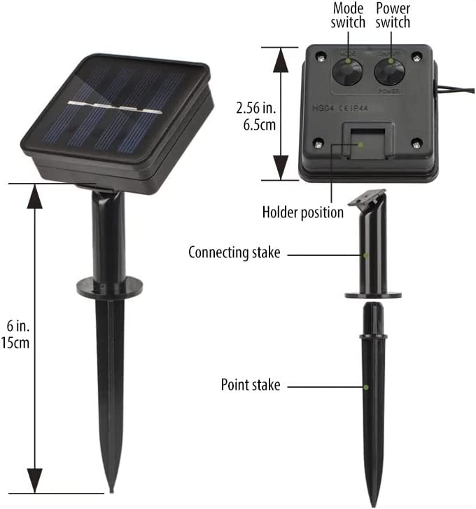Catenaria Solare Luminosa 10 Lampadine Catena 3,8mt Luci Esterno Addobbi Natale