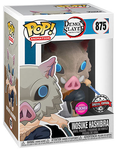 Funko Pop ! Animation Demon Slayer - (875) Inosuke Hashibira Flocked Special