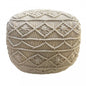 Pouf Bengasi: Square, White, Cotton, 45x45x45cm