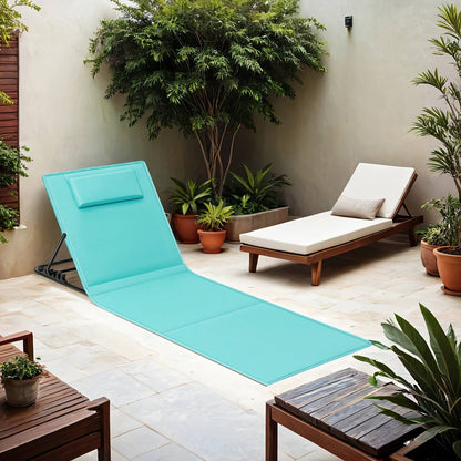 SONGMICS Klappliege Strandliege Liegestuhl 158x55cm Leicht Tragbar Camping Garten Pool